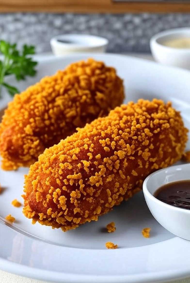 Croquetas de queso y pollo