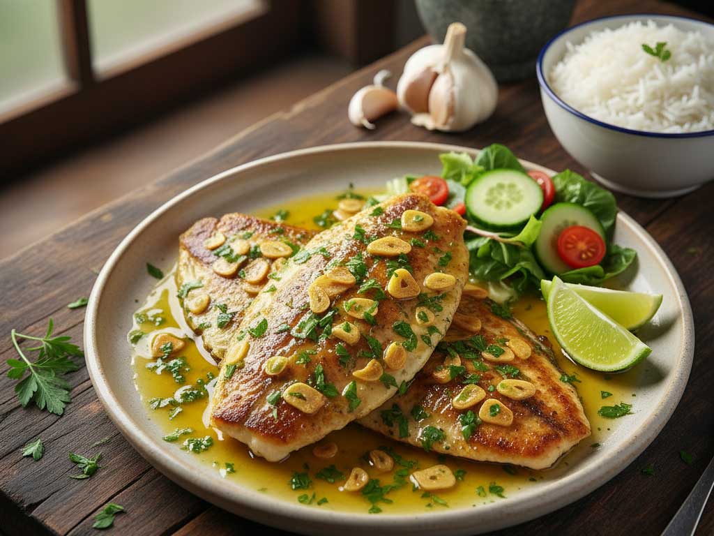 Filete de Tilapia al Mojo de Ajo Clásico Alimentos Ochoa