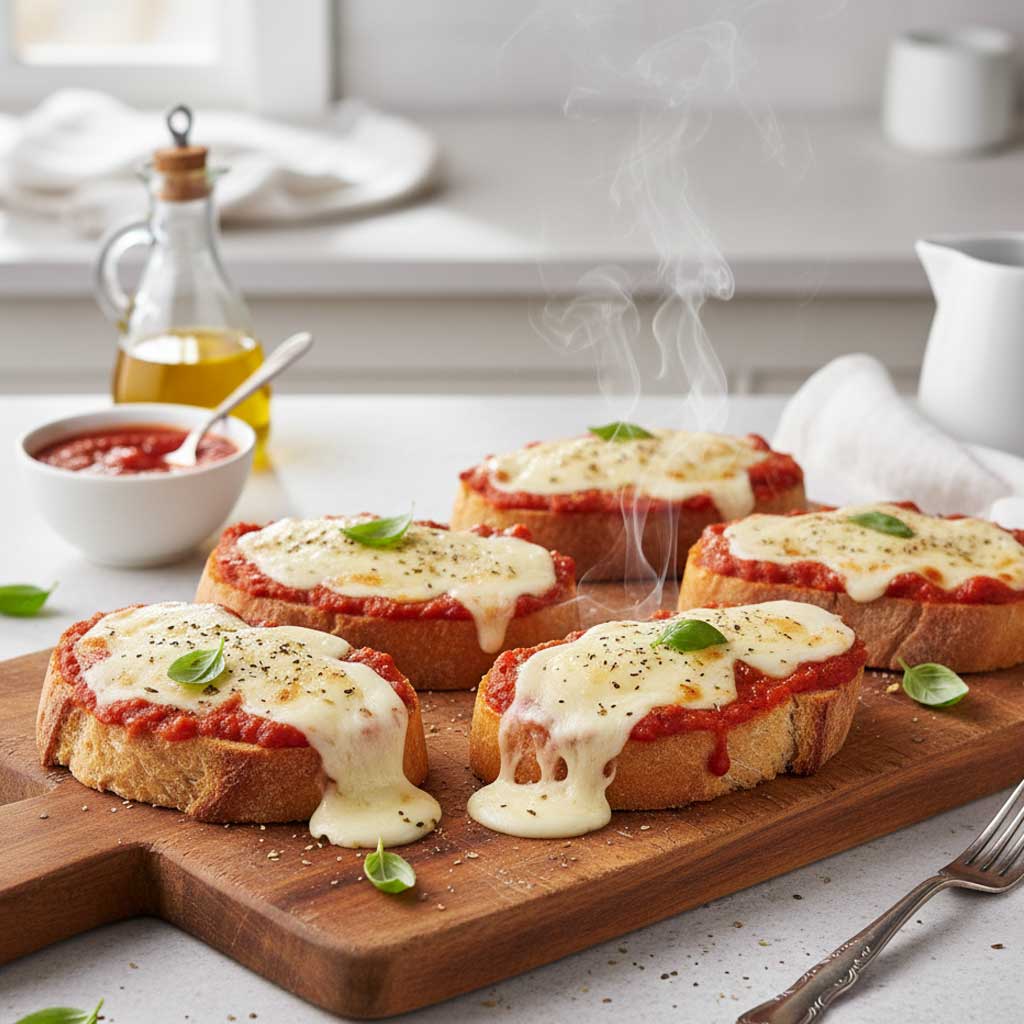 Receta Tostas Gratinadas Caprese Alimentos Ochoa